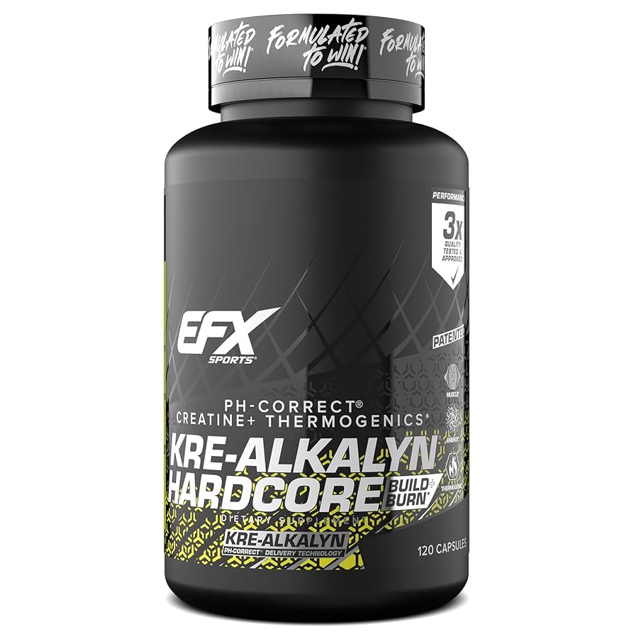 Creatina Kre-Alkalyn, Efx Sports, Kre-Alkalyn Hardcore, 120caps
