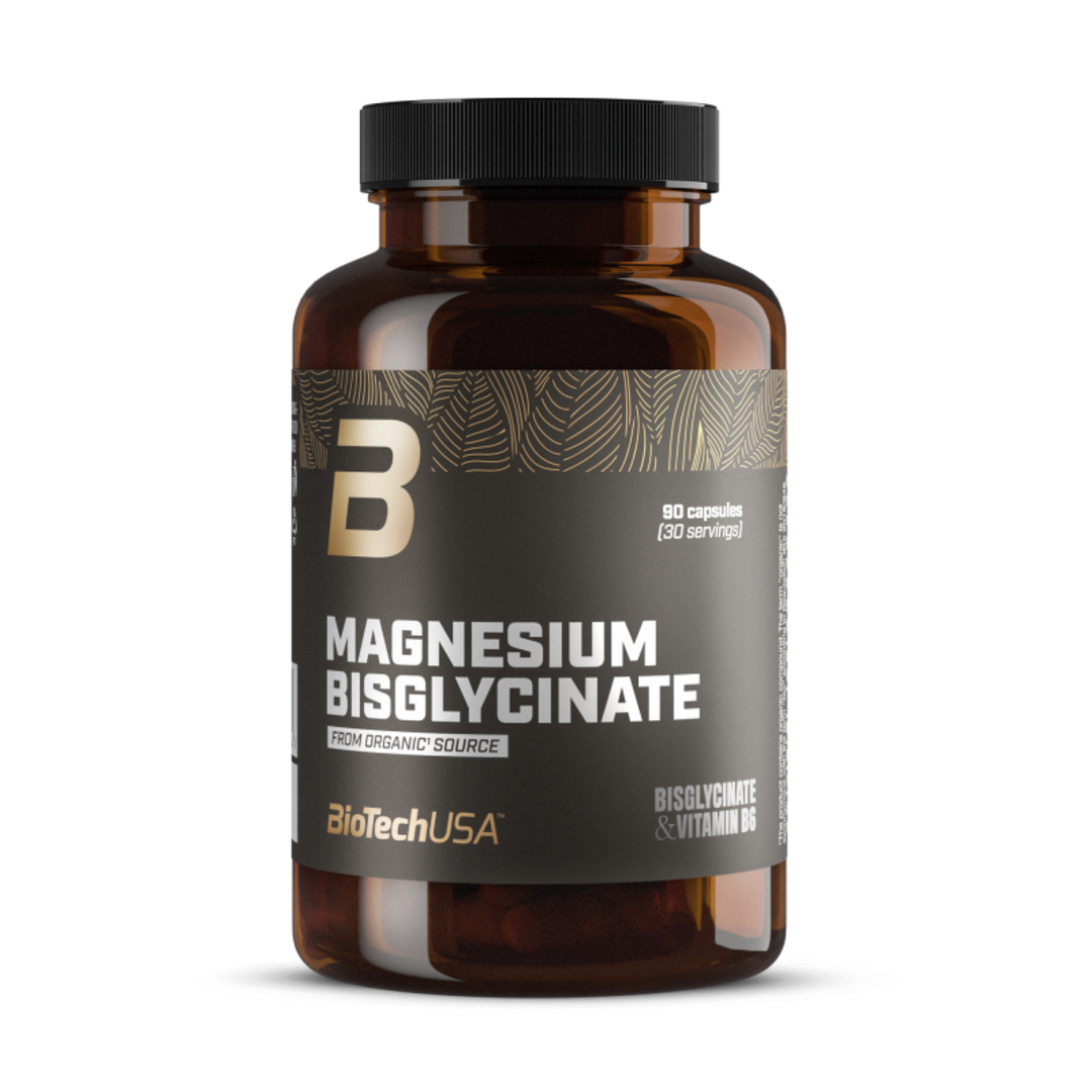 Magneziu Bisglicinat, BioTechUSA, Magnesium Bisglycinate, Organic Source, 90 Capsule