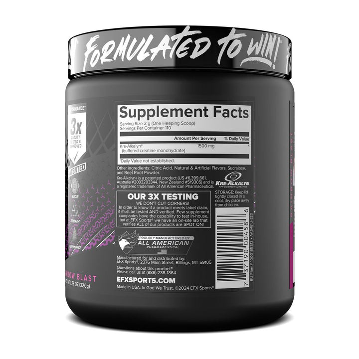Creatina Kre-Alkalina Pudra, EFX Sports, Kre-Alkalyn Powder, 220g