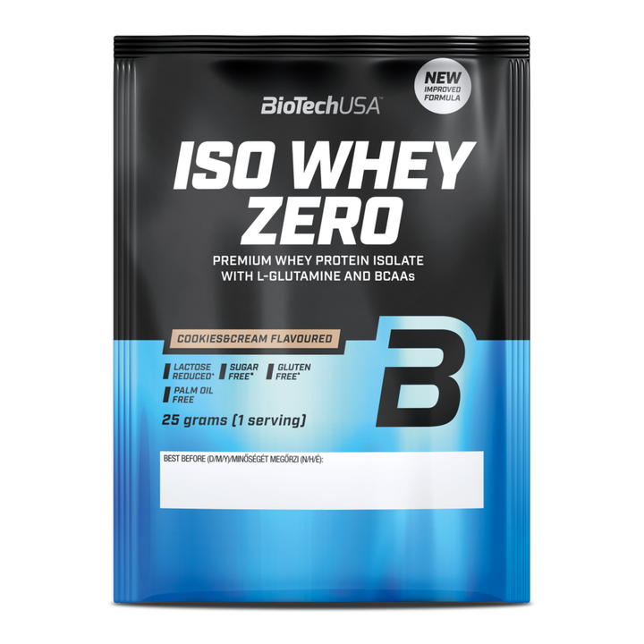 Proteină din Zer Izolat cu Conținut Scăzut de Lactoză, BioTechUSA Iso Whey Zero Lactose Reduced, 25g