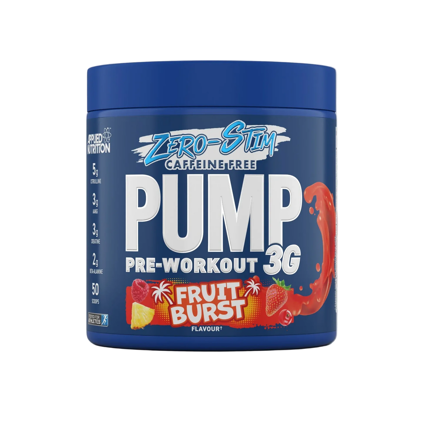 Pre-Workout, Applied Nutrition, PUMP 3g, Zero Stim, 375g, fara cafeina