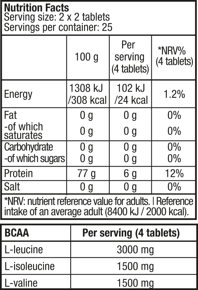 Aminoacizi BCAA tablete - BioTechUSA   Bcaa 6000 100tabs