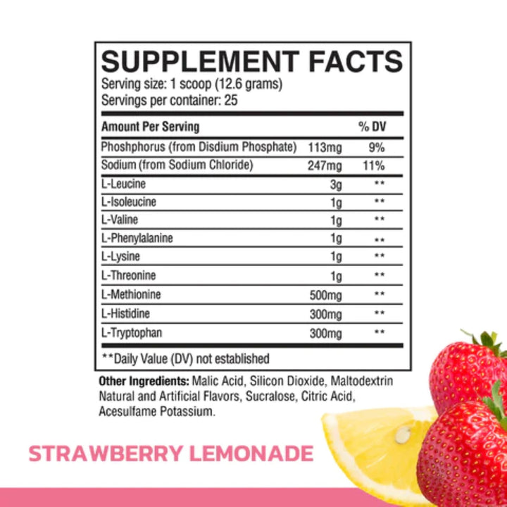 Aminoacizi Esentiali Pudra,  RAW Nutrition, EAA - ESSENTIAL AMINO ACIDS, 315g