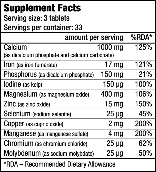 Complex Minerale, BioTechUSA, Multi Mineral Complex,  100 Tablete