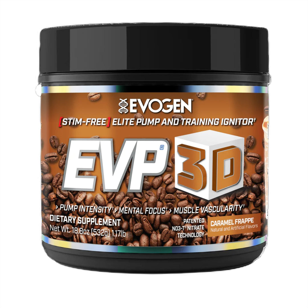 Pre-Workout fara cafeina, Evogen EVP 3D, Caramel Frappe, 532g