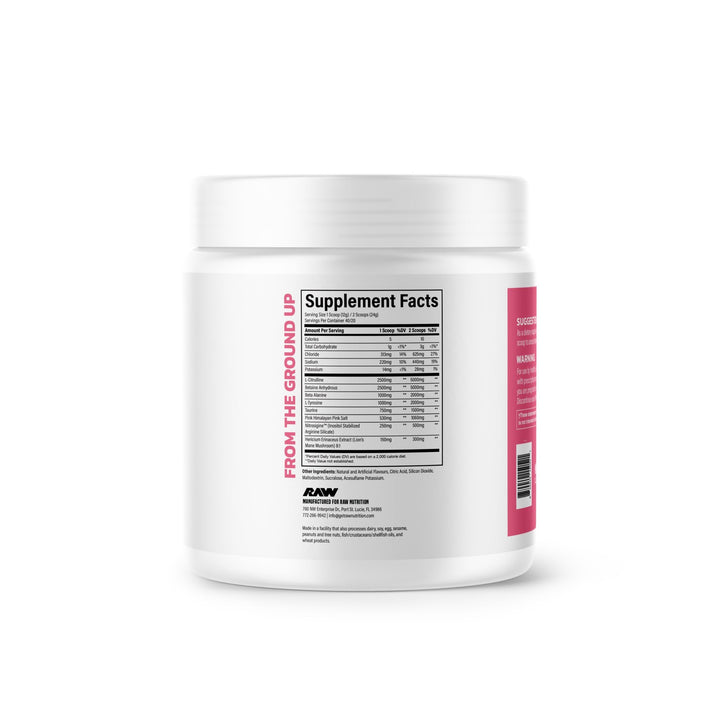 Pre-Workout, RAW Nutrition, Pump Non-Stim, 480g