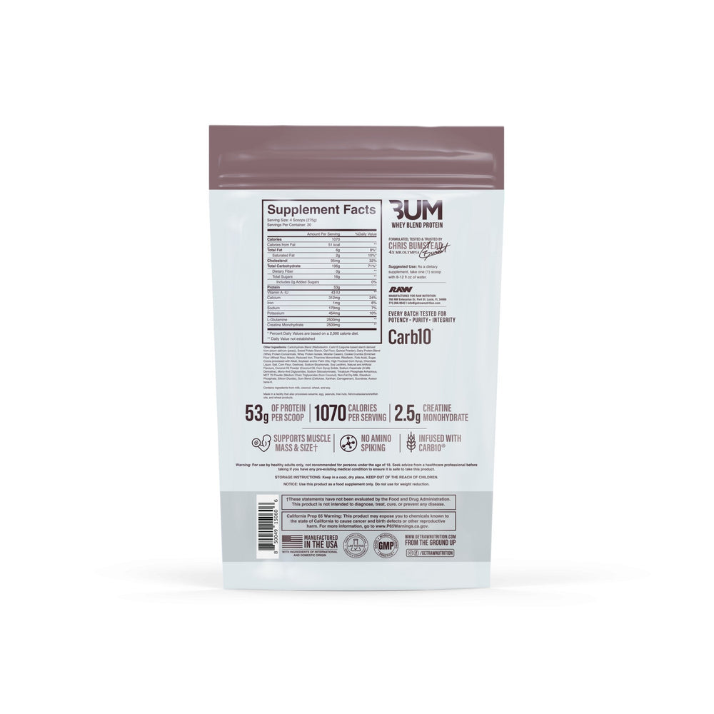 Proteina Masa Musculara, RAW Nutrition, CBUM Series, Mass Gainer, 5443g