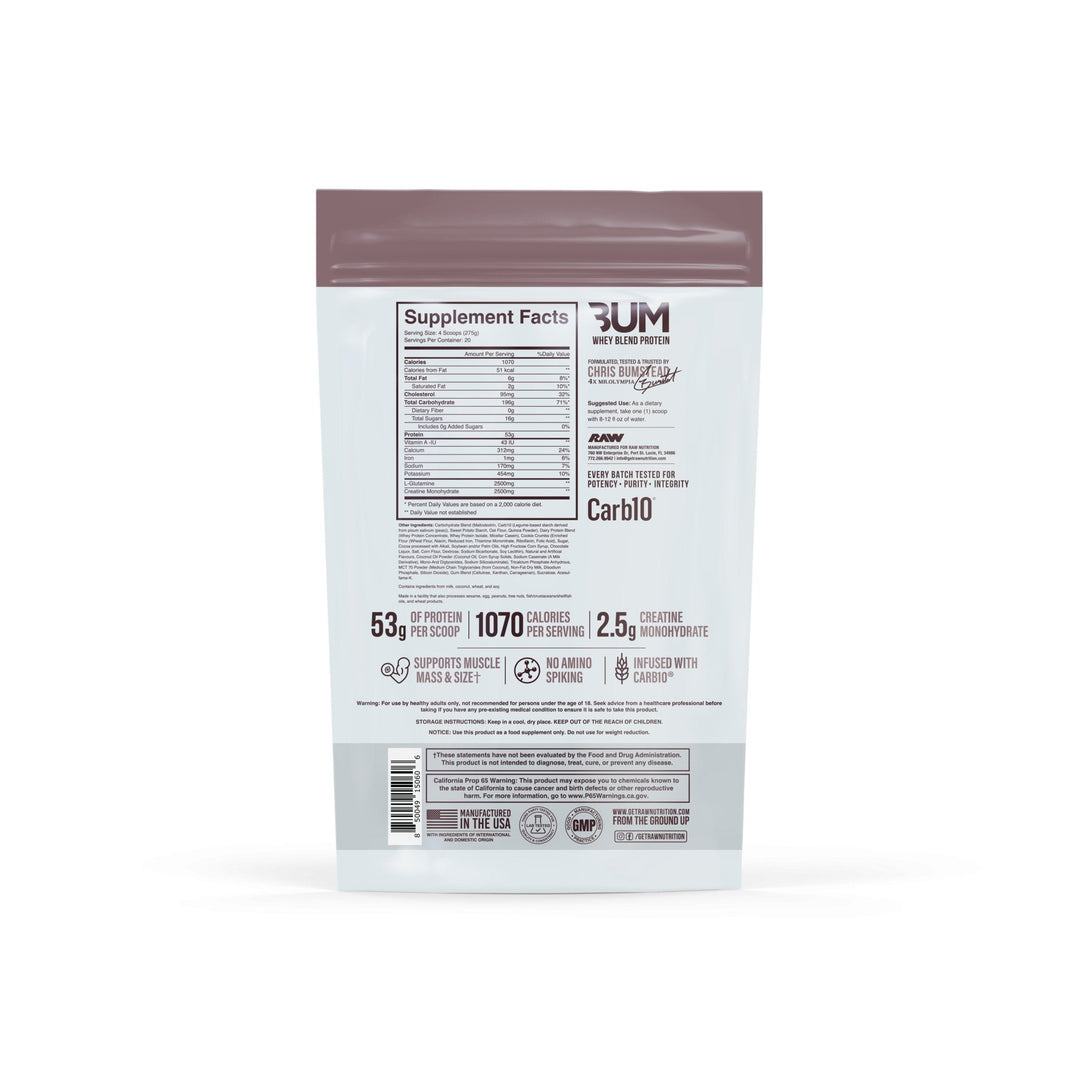 Proteina Masa Musculara, RAW Nutrition, CBUM Series, Mass Gainer, 5443g