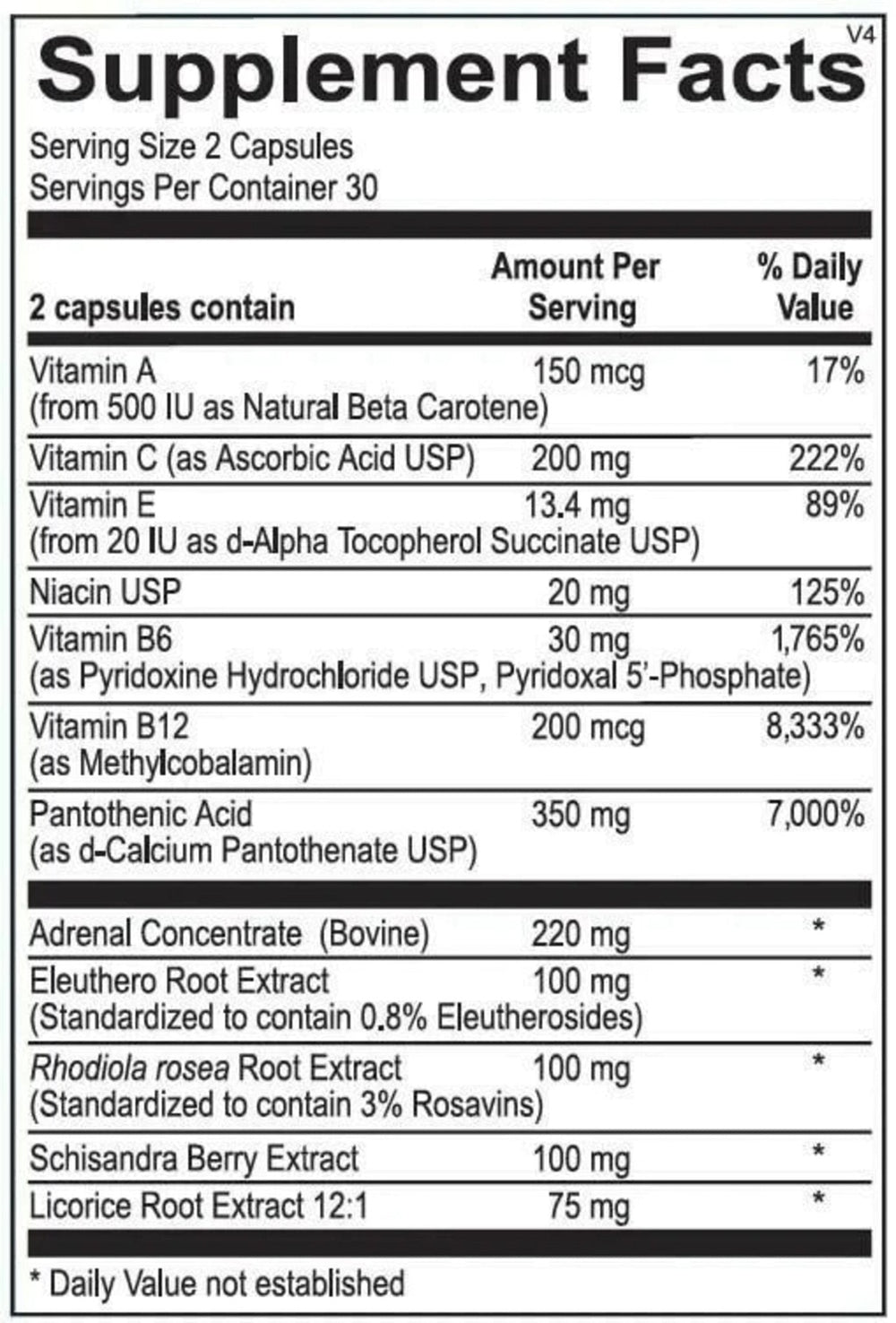 Supliment Adaptogen, Revive, AdrenalCORE, 60 Capsule