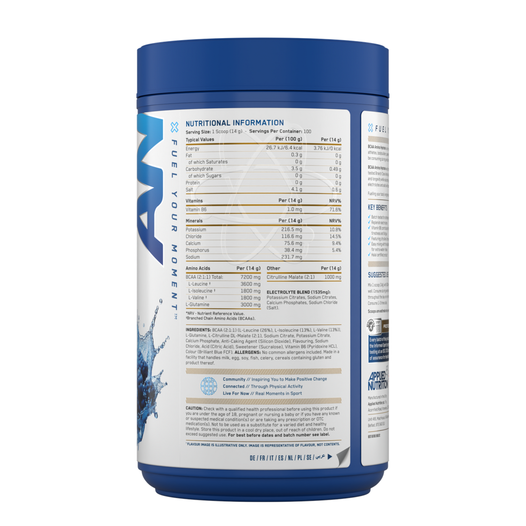 Aminoacizi pudra BCAA, Applied Nutrition, BCAA Amino-Hydrate, 1400g