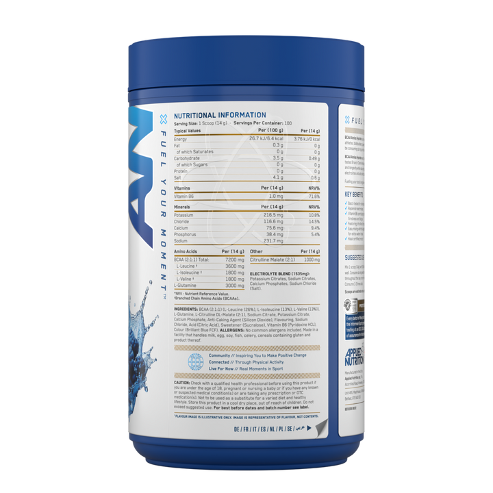 Aminoacizi pudra BCAA, Applied Nutrition, BCAA Amino-Hydrate, 1400g