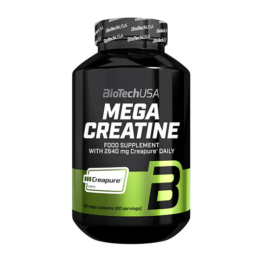 Creatina Monohidrata, BioTechUSA, Mega Creatine Creapure, 120 Capsule