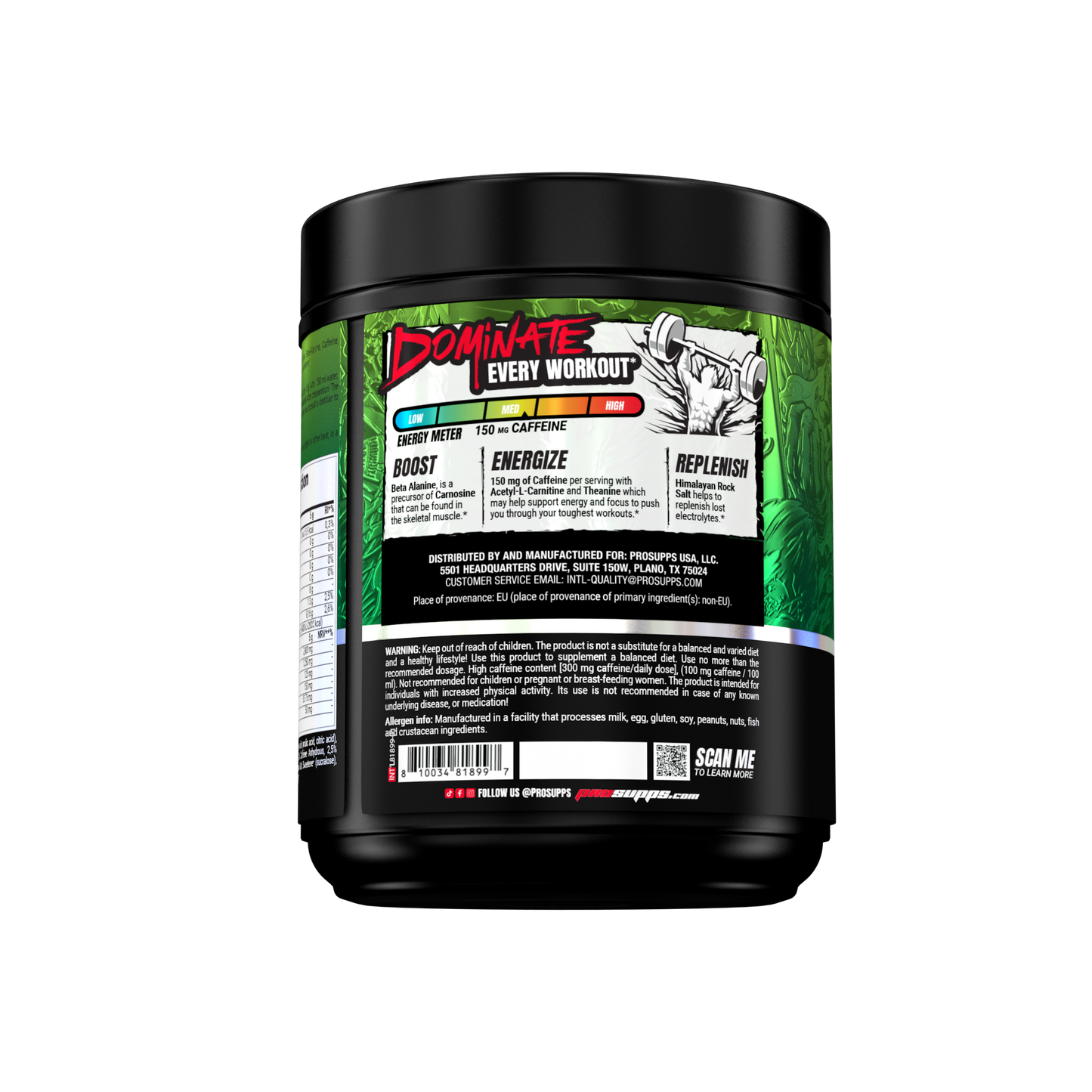 Pre-Workout, ProSupps, Hyde Nightmare, 300g