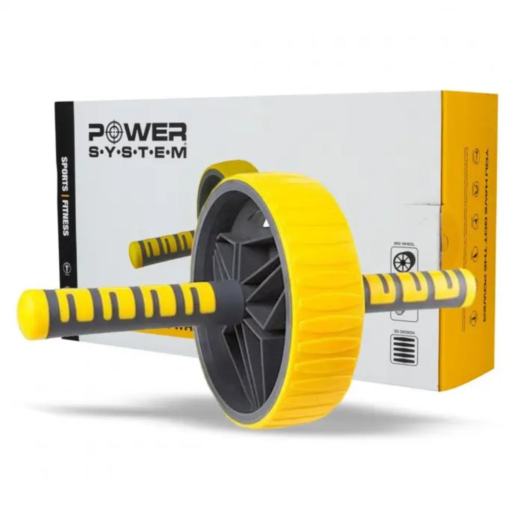 Rola pentru Abdomene, Power System, Multi Core Ab Wheel, Black / Yellow